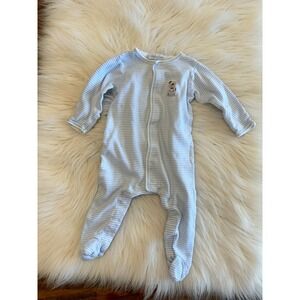 Magnolia baby size 3‎ month striped blue puppy applique